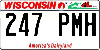 WI license plate 247PMH