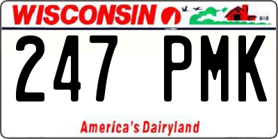 WI license plate 247PMK
