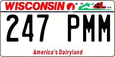 WI license plate 247PMM