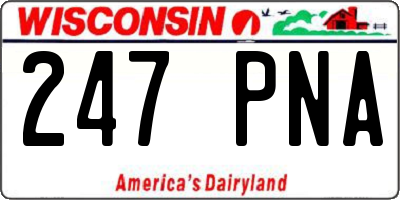 WI license plate 247PNA