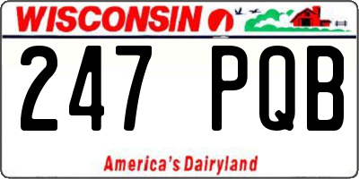 WI license plate 247PQB