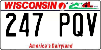 WI license plate 247PQV