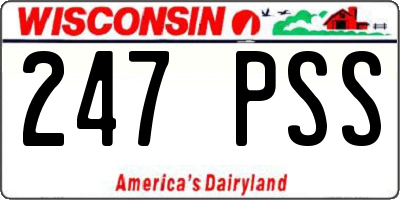 WI license plate 247PSS