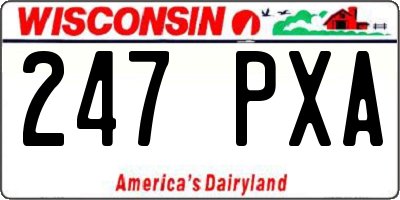 WI license plate 247PXA