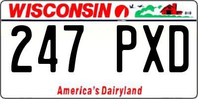 WI license plate 247PXD