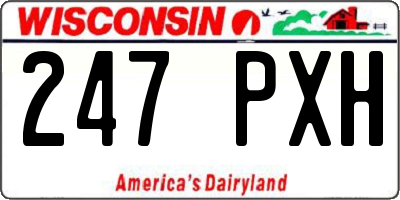 WI license plate 247PXH