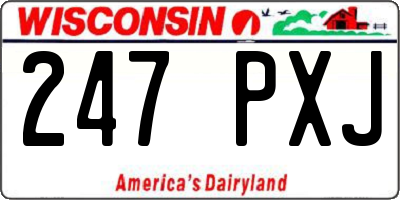 WI license plate 247PXJ
