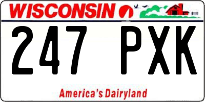 WI license plate 247PXK