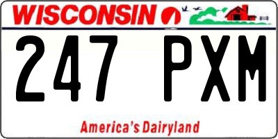 WI license plate 247PXM