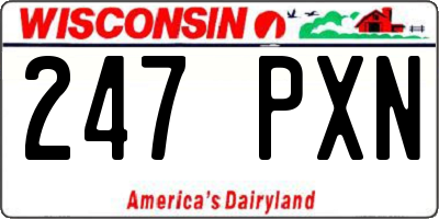 WI license plate 247PXN