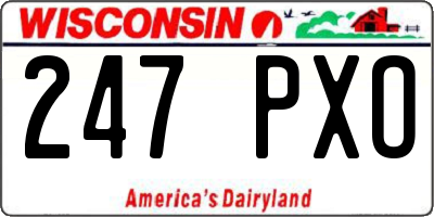 WI license plate 247PXO