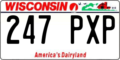 WI license plate 247PXP