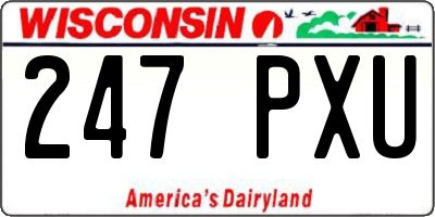 WI license plate 247PXU