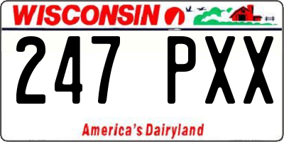 WI license plate 247PXX