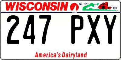WI license plate 247PXY