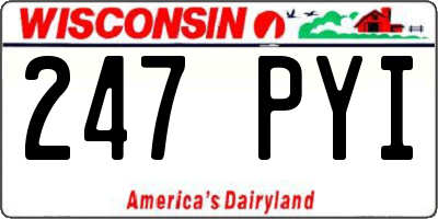 WI license plate 247PYI