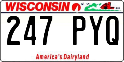 WI license plate 247PYQ