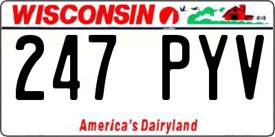 WI license plate 247PYV