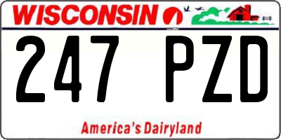 WI license plate 247PZD