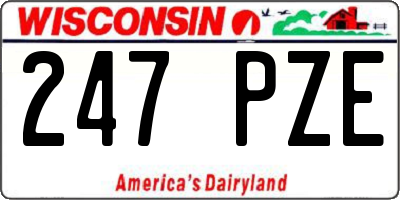 WI license plate 247PZE