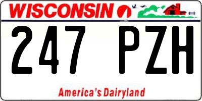 WI license plate 247PZH