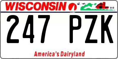 WI license plate 247PZK