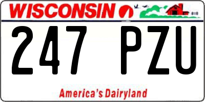 WI license plate 247PZU