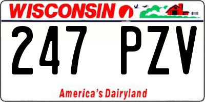 WI license plate 247PZV