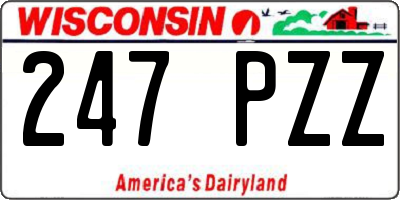 WI license plate 247PZZ