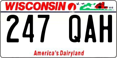 WI license plate 247QAH
