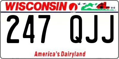 WI license plate 247QJJ