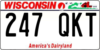 WI license plate 247QKT