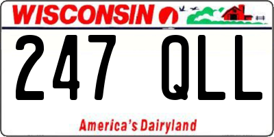WI license plate 247QLL