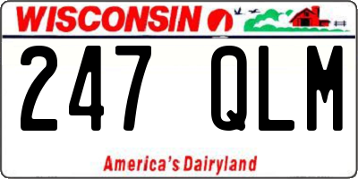 WI license plate 247QLM