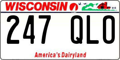 WI license plate 247QLO