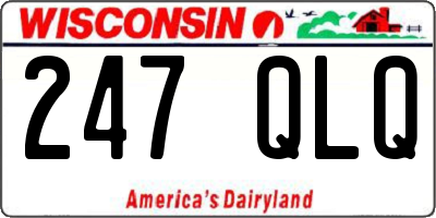 WI license plate 247QLQ