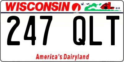 WI license plate 247QLT