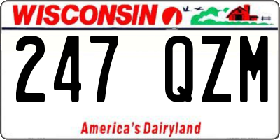 WI license plate 247QZM