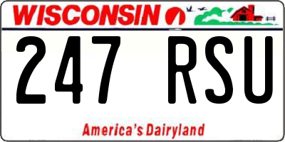 WI license plate 247RSU