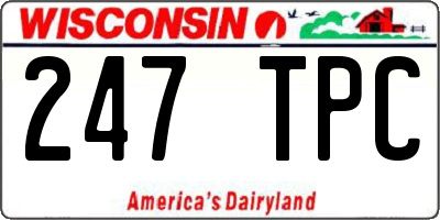 WI license plate 247TPC