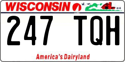 WI license plate 247TQH