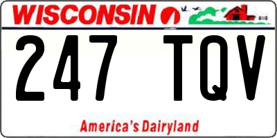 WI license plate 247TQV