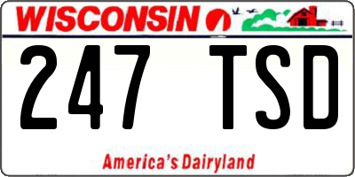 WI license plate 247TSD