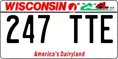 WI license plate 247TTE