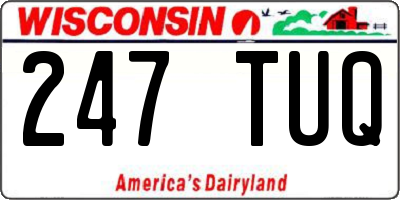 WI license plate 247TUQ