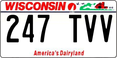 WI license plate 247TVV