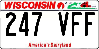 WI license plate 247VFF