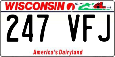 WI license plate 247VFJ