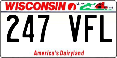WI license plate 247VFL