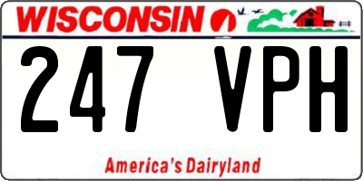 WI license plate 247VPH